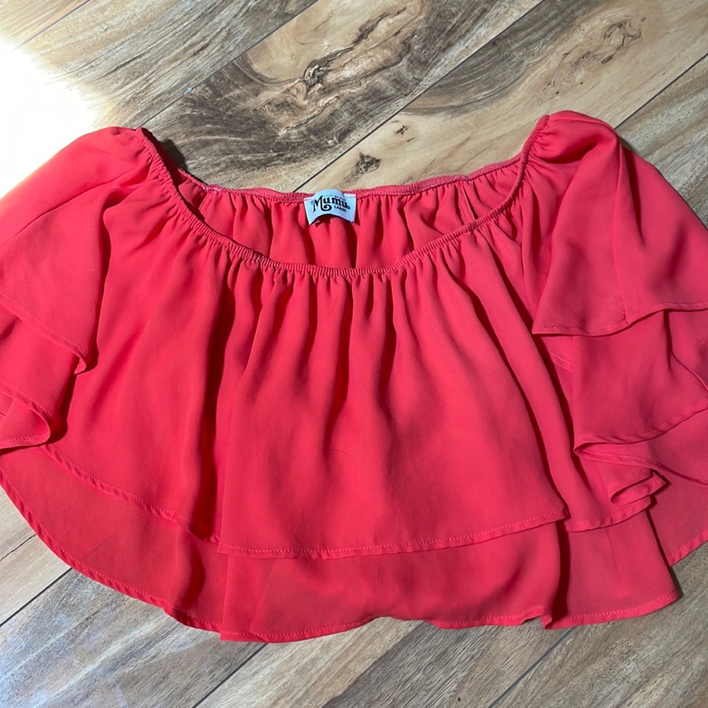 Show Me Your Mumu red crop top